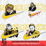 Michigan Wolverines Halloween Nike NCAA Bundle 4 Svg Eps Dxf Png File, Digital Download, Instant Download