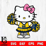 Michigan Wolverines Hello Kitty Cheerleader 11 Svg Eps Dxf Png File, Digital Download, Instant Download