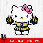 Michigan Wolverines Hello Kitty Cheerleader 9 Svg Eps Dxf Png File, Digital Download, Instant Download
