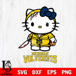 Michigan Wolverines Hello Kitty Horror 5 Svg Eps Dxf Png File, Digital Download