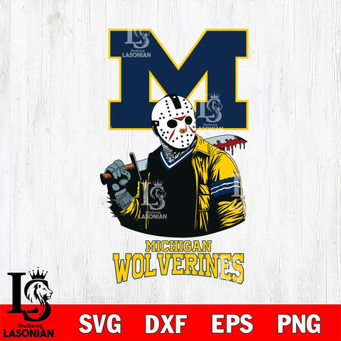 Michigan Wolverines Jason Voorhees 10 Svg Eps Dxf Png File, Digital Download