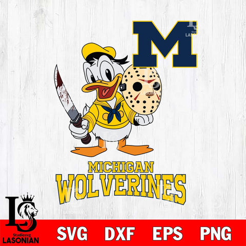 Michigan Wolverines Jason Voorhees 12 Svg Eps Dxf Png File, Digital Download