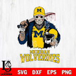 Michigan Wolverines Jason Voorhees 2 Svg Eps Dxf Png File, Digital Download