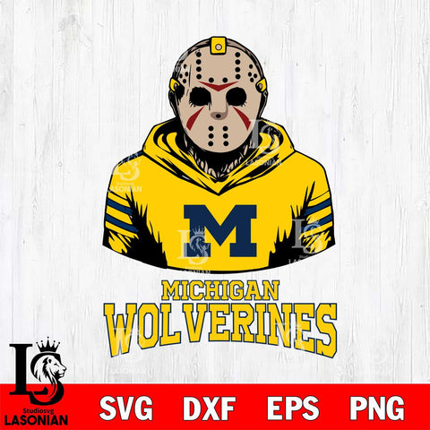 Michigan Wolverines Jason Voorhees 4 Svg Eps Dxf Png File, Digital Download