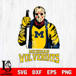 Michigan Wolverines Jason Voorhees 6 Svg Eps Dxf Png File, Digital Download