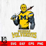 Michigan Wolverines Jason Voorhees 7 Svg Eps Dxf Png File, Digital Download