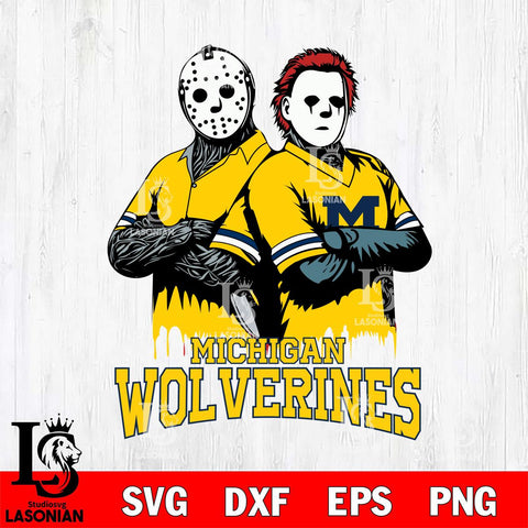 Michigan Wolverines Jason Voorhees 8 Svg Eps Dxf Png File, Digital Download