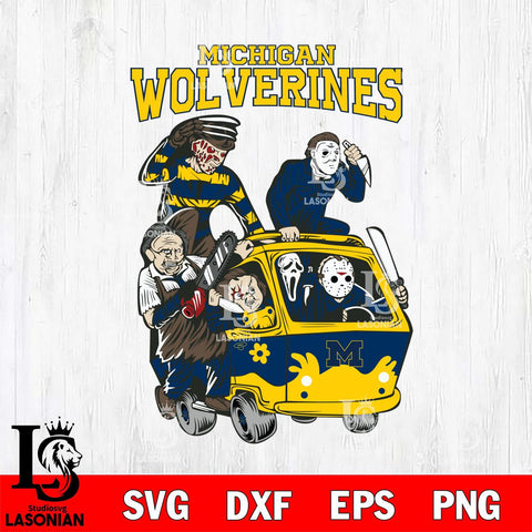 Michigan Wolverines Jason Voorhees Horror 10 Svg Eps Dxf Png File, NCAA svg, Digital Download, Instant Download