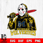 Michigan Wolverines Jason Voorhees Horror 12 Svg Eps Dxf Png File, NCAA svg, Digital Download, Instant Download