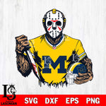 Michigan Wolverines Jason Voorhees Horror 5 Svg Eps Dxf Png File, NCAA svg, Digital Download, Instant Download
