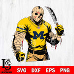 Michigan Wolverines Jason Voorhees Horror 8 Svg Eps Dxf Png File, NCAA svg, Digital Download, Instant Download