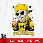 Michigan Wolverines Jason Voorhees Horror 9 Svg Eps Dxf Png File, NCAA svg, Digital Download, Instant Download