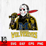 Michigan Wolverines Jason Voorhees Horror Halloween Svg Eps Dxf Png File, NCAA svg, Digital Download, Instant Download