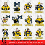 Michigan Wolverines Jason Voorhees NCAA Bundle 12 SVG Svg Eps Dxf Png File, Digital Download