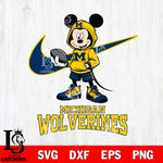 Michigan Wolverines Mikey Mouse Disney NIKE, Svg Eps Dxf Png File, Digital Download