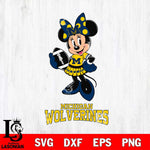 Michigan Wolverines Minnie Mouse, Svg Eps Dxf Png File, Digital Download