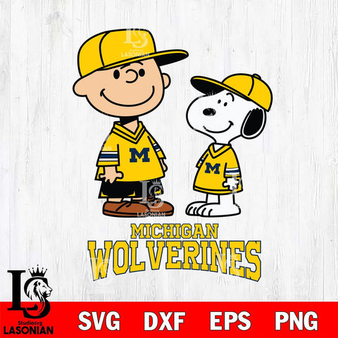 Michigan Wolverines Peanuts Snoopy Football SVG DXF EPS PNG FILE,Snoopy File Cut, NCAA Digital Download,Instant Download,Christmas Silhouette