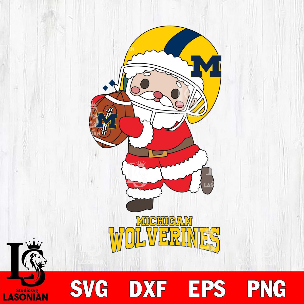 Michigan Wolverines Santa Claus Cute – lasoniansvg