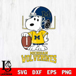 Michigan Wolverines Snoopy Player Football SVG DXF EPS PNG FILE,Snoopy File Cut, NCAA Digital Download,Instant Download,Christmas Silhouette