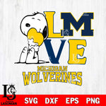 Michigan Wolverines Snoopy Sport 10 Svg Eps Dxf Png File, Digital Download