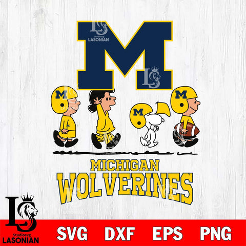 Michigan Wolverines Snoopy Sport 12 Svg Eps Dxf Png File, Digital Download