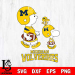 Michigan Wolverines Snoopy Sport Svg Eps Dxf Png File, Digital Download