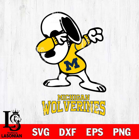 Michigan Wolverines Snoopy Sport 3 Svg Eps Dxf Png File, Digital Download