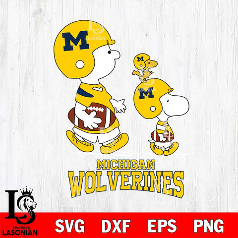 Michigan Wolverines Snoopy Sport Svg Eps Dxf Png File, Digital Download