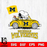 Michigan Wolverines Snoopy Sport 5 Svg Eps Dxf Png File, Digital Download