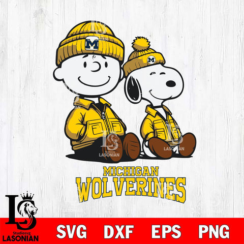 Michigan Wolverines Snoopy Sport 6 Svg Eps Dxf Png File, Digital Download
