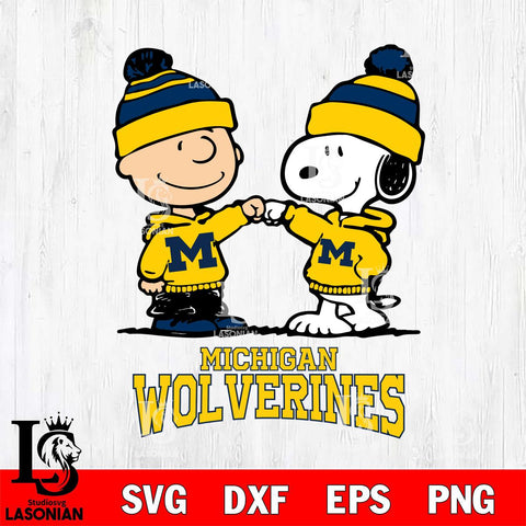 Michigan Wolverines Snoopy Sport 9 Svg Eps Dxf Png File, Digital Download