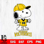 Michigan Wolverines Snoopy football SVG DXF EPS PNG FILE,Snoopy File Cut, NCAA Digital Download,Instant Download,Christmas Silhouette