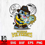 Michigan Wolverines Stitch Freddy Krueger Halloween Svg Eps Dxf Png File, Digital Download, Instant Download
