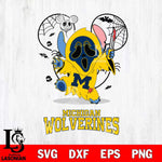 Michigan Wolverines Stitch Ghost Face Halloween 2 Svg Eps Dxf Png File, Digital Download, Instant Download