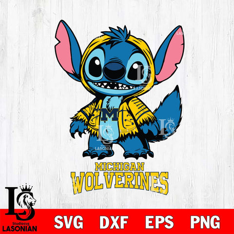 Michigan Wolverines Stitch Halloween Svg Eps Dxf Png File, NCAA svg, Digital Download, Instant Download