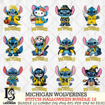 Michigan Wolverines Stitch Horror Bundle 12 SVG Svg Eps Dxf Png File, NCAA svg, Digital Download, Instant Download