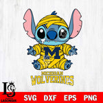 Michigan Wolverines Stitch Mummy Svg Eps Dxf Png File, NCAA svg, Digital Download, Instant Download
