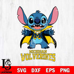 Michigan Wolverines Stitch Vampire halloween Svg Eps Dxf Png File, NCAA svg, Digital Download, Instant Download