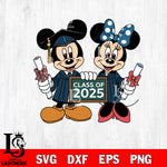 Mickey Minnie Graduation  2025 SVG DXF EPS PNG FILE, File Cut,NFL Digital Download,Instant Download, Silhouette