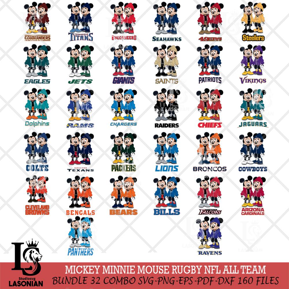 Mickey Minnie Mouse Rugby NFL ALL TEAM – lasoniansvg