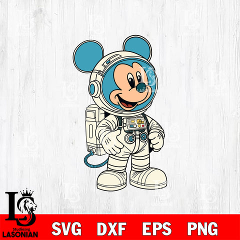 Mickey Mouse Astronaut SVG DXF EPS PNG FILE, Father day File Cut, Digital Download,Instant Download, Silhouette, Cricut