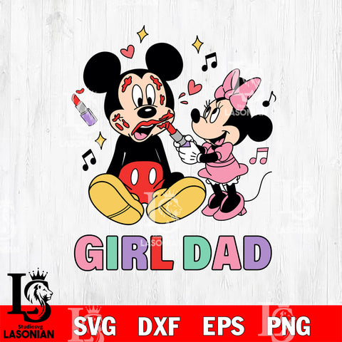 Mickey Mouse Girl Dad SVG DXF EPS PNG FILE, Father day File Cut, Digital Download,Instant Download, Silhouette, Cricut