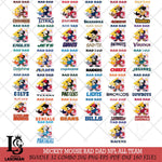 Mickey Mouse Rad Dad NFL SVG DXF EPS PNG FILE, BIG BUNDLE Disney Father day File Cut,Digital Download,Instant Download,Disney Svg Files