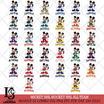 Mickey NHL Hockey Big Bundle SVG DXF EPS PNG FILE,NHL Bundle File Cut,Disney Digital Download,Instant Download, Silhouette