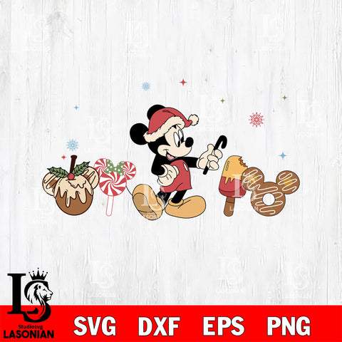 Mickey Snack christmas SVG DXF EPS PNG FILE,Christmas SVG, Disney Digital Download,Instant Download, Silhouette