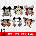Mickey bundle horror SVG DXF EPS PNG FILE, Halloween File Cut, Digital Download,Instant Download, Silhouette,Horror Cricut