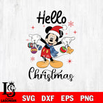 Mickey hello Christmas SVG DXF EPS PNG FILE, Disney svg ,Christmas Digital Download,Instant Download, Silhouette