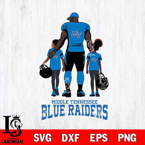 Middle Tennessee Blue Raiders 3 Father and son Rugby SVG DXF EPS PNG FILE,NCAA SVG, Father day Digital Download,Instant Download, Silhouette