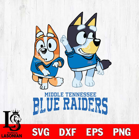 Middle Tennessee Blue Raiders Bluey Chilli Mode Dance Svg Eps Dxf Png File, Digital Download, Instant Download