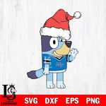Middle Tennessee Blue Raiders Bluey Christmas Svg Eps Dxf Png File, Digital Download, Instant Download